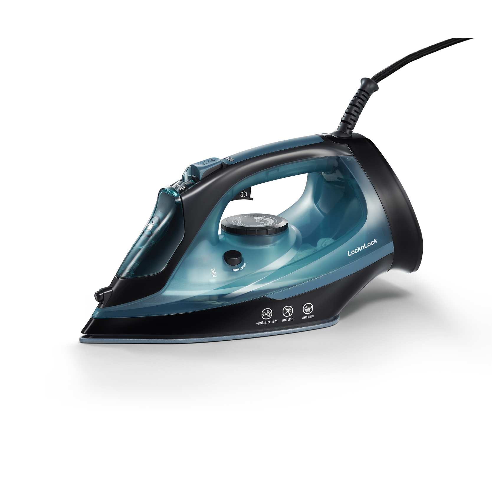 Bàn Ủi Hơi Nước LocknLock Steam Iron 220 - 240V, 50/60Hz, 2000 - 2400W, 300Ml - Màu Xanh Lá - ENI352GRN